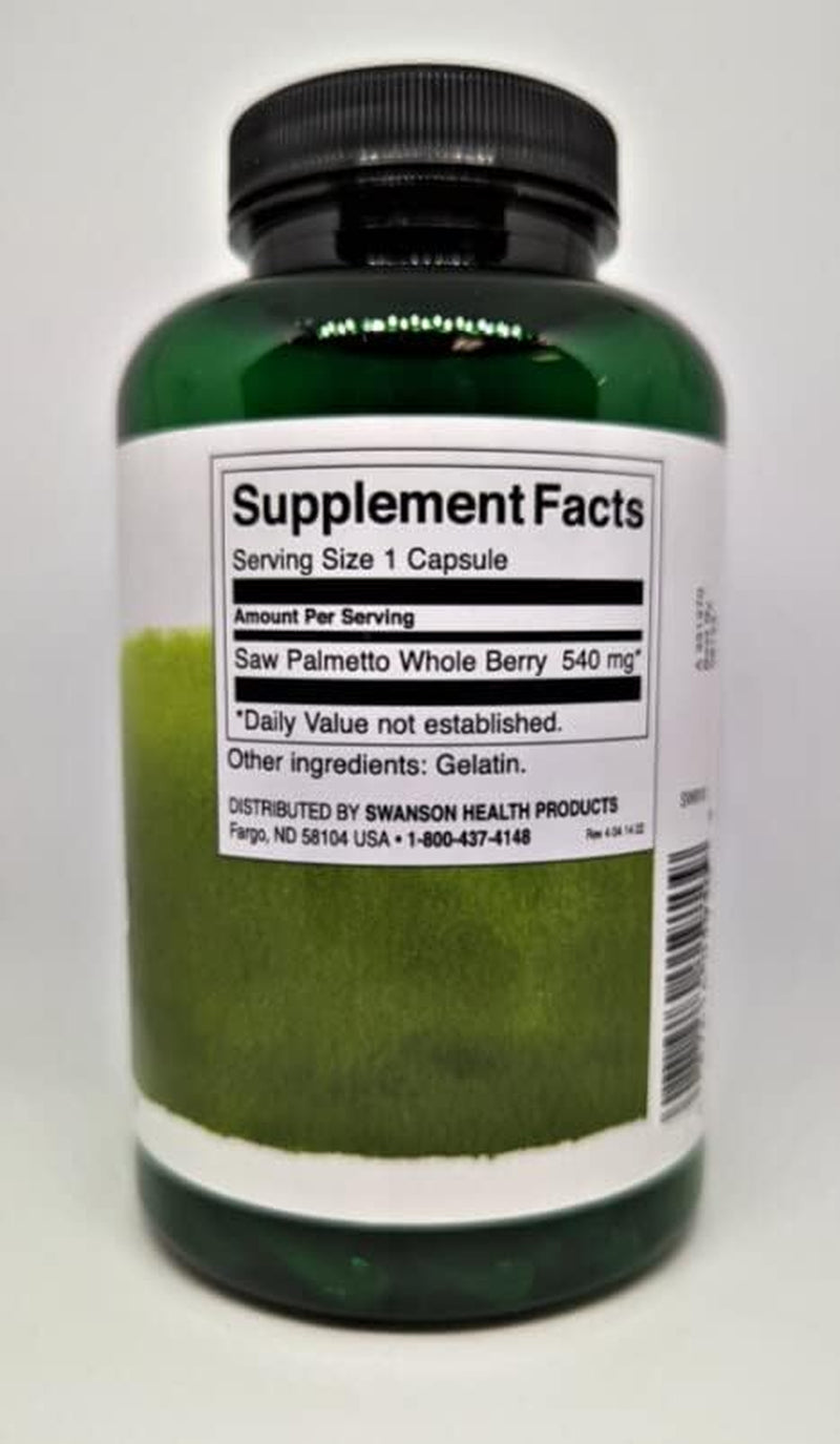 Saw Palmetto 540mg – Prostate & Hair Support for Men | 250 Capsules